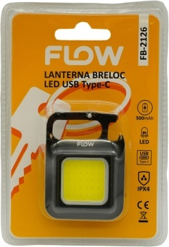 Lanternă LED tip breloc cu magnet și desfăcător FLOW FB-2126 - Img 6