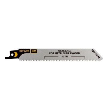 Panza fierastrau sabie pentru Lemn/Cuie/Metal 150x19x09 mm Set 2 buc ROTOR RS922HF