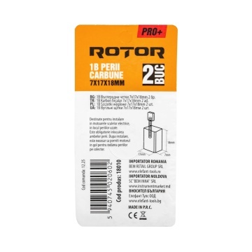Perii de carbune ROTOR 1B pentru rotopercutor demolator, 7 x 17 x 18 mm, set 2 bucati - Img 3