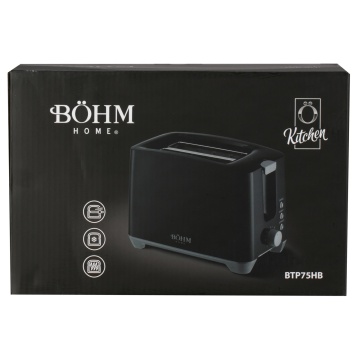 Prajitor de paine BÖHM HOME BTP75HB, 650-750 W, 7 niveluri de prajire, negru - Img 15