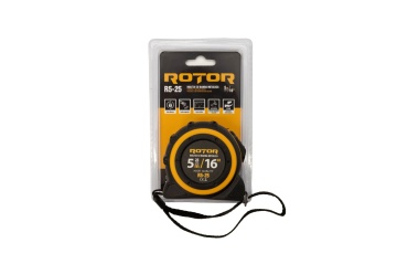 Ruletă 5m x 25mm ROTOR R5-25, Curea de mână, Auto-blocare - Img 7