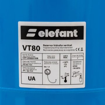 Vas de expansiune, 80L , vertical, Elefant - Img 3