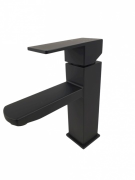 Baterie bucatarie MIXXUS KUB-001 BLACK din otel inoxidabil, Monocomanda, Racorduri incluse - Img 2