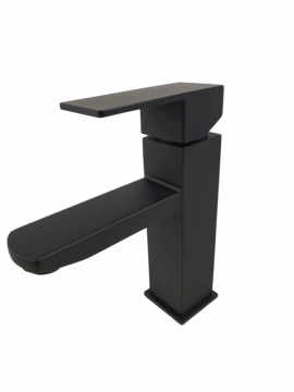 Baterie bucatarie MIXXUS KUB-001 BLACK din otel inoxidabil, Monocomanda, Racorduri incluse - Img 2
