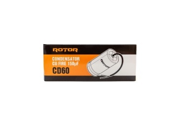 CD60 Condensator cu fire 150µF 50x100 mm 330V ROTOR - Img 2