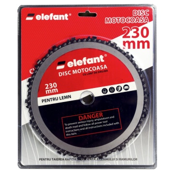 Cutit taietor drept 2T, 255mm pentru Motocoasa Elefant - Img 2