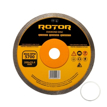 Disc diamantat pentru ceramica ultra subtire ROTOR 200*25,4 - Img 1