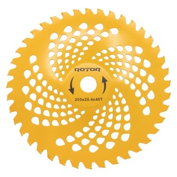 Disc motocoasă Premium 40T ondulat (tip oală) cu VIDIA 255×25,4×1,5 mm ROTOR