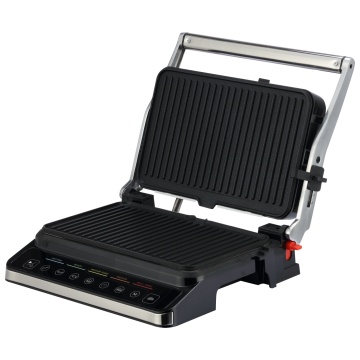 Gratar electric BÖHM HOME BEGM160DS, 1600 W, placi detasabile antiaderente, afisaj digital, control tactil