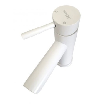 MIXXUS SUS-001-A WHITE baterie lavoar cu gura scurta din otel inoxidabil - Img 2