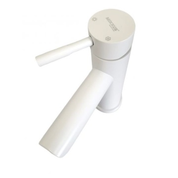 MIXXUS SUS-001-A WHITE baterie lavoar cu gura scurta din otel inoxidabil - Img 2