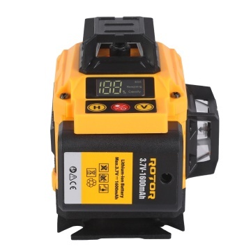 Nivela laser cu trepied, display LCD si 2 acumulatori, 4D ROTOR R4DT-DM-M, laser verde, 16 linii, proiectie 4 x 360° - Img 5