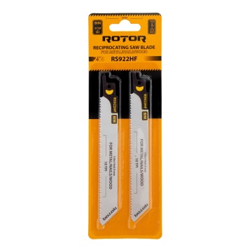 Panza fierastrau sabie pentru Lemn/Cuie/Metal 150x19x09 mm Set 2 buc ROTOR RS922HF - Img 2