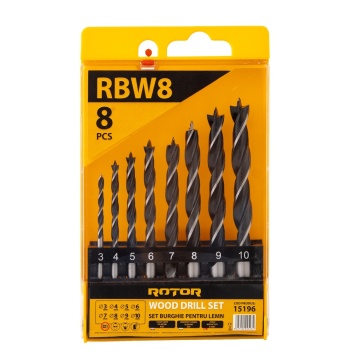 Set burghie pentru lemn, 8 piese ROTOR RBW8 - Img 5