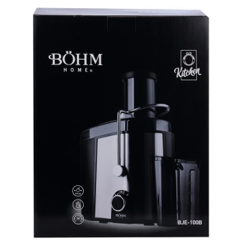 Storcator centrifugal de fructe si legume BÖHM Home BJE-100B, 1000W, tub alimentare Ø85 mm, recipient suc 750 ml - Img 8