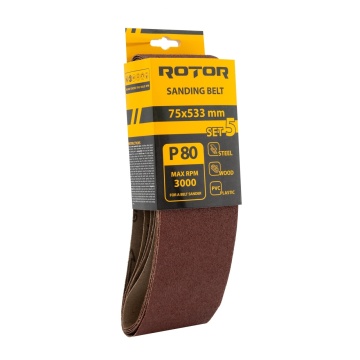 Banda de slefuit ROTOR P80 75*533 set 5 - Img 3