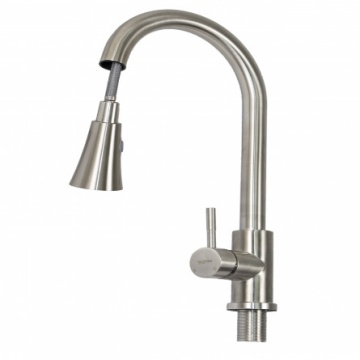 Baterie bucatarie MIXXUS SUS-014-B din otel inoxidabil, Monocomanda, Racorduri incluse - Img 4