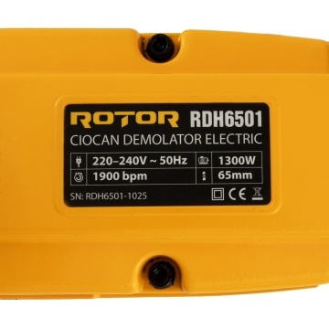 Ciocan demolator ROTOR RDH6501, 1300 W, Cu perii - Img 9