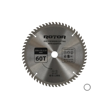 Disc taiat lemn ROTOR 230*22,2/20 cu adaptor 60T