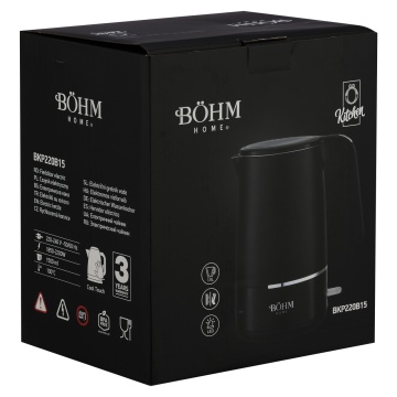 Fierbator electric BÖHM HOME BKP220B15, 1850-2200 W, 1,5 L, interior din otel inoxidabil, oprire automata - Img 14