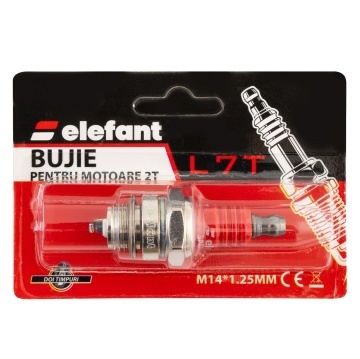 L7T Bujie pentru motoare 2T, 1 electrod M14*1.25MM, Elefant - Img 4