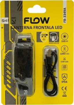 Lanternă de cap LED cu senzor de mișcare FLOW FB-3349A - Img 9