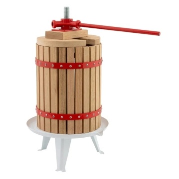 Presa manuala pentru fructe ROTOR FP-18, 18 L, cuva Ø28,6 cm, lemn masiv de stejar, fonta si otel - Img 1