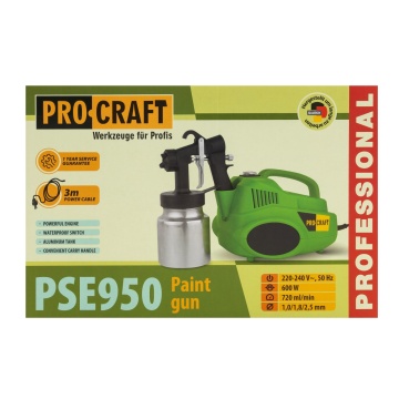 PSE950 pistol de vopsit PROCRAFT, produsul contine taxa timbru verde 2.5 Ron, 2.75 kg - Img 2