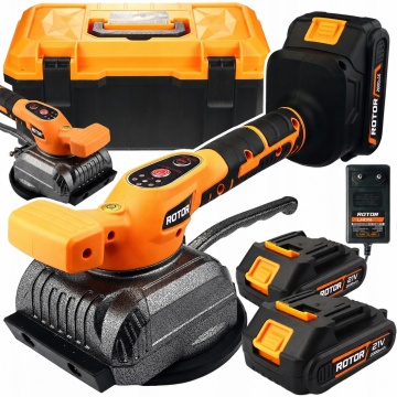 Ventuză vibrantă pentru plăci ceramice cu 5 moduri, 2 acumulatori, ROTOR RVV-21, 21V / 1.5 Ah, 10.000 rpm, capacitate ridicare 70Kg