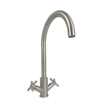 Baterie bucatarie MIXXUS DVE-011 din otel inoxidabil, Dubla comanda, Racorduri incluse - Img 2
