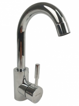 Baterie bucatarie MIXXUS SUS-011-B CHROME din otel inoxidabil, Monocomanda, Racorduri incluse - Img 1