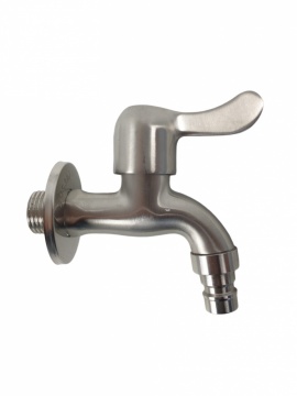 Baterie lavoar apa rece MIXXUS BIB-02 din otel inoxidabil, Monocomanda, Racorduri incluse - Img 1