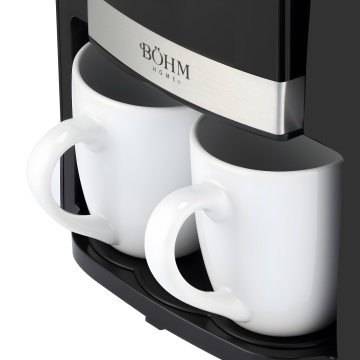 Cafetiera cu filtru BÖHM HOME BDCM6050B2C, 420-500 W, 0,6 L, 2 cesti, filtru permanent, 2 cani ceramice - Img 13
