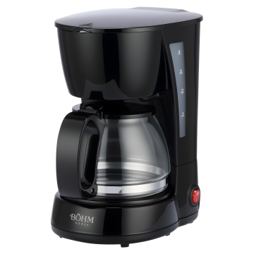 Cafetiera cu filtru BÖHM HOME BDCM6506B, 420-500 W, 0,6 L, 4 cesti, functie anti-picurare