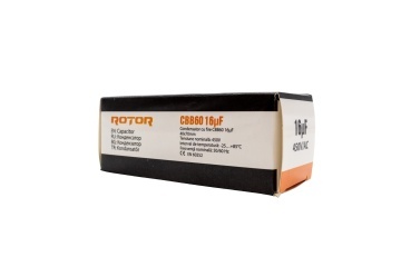 CBB60 Condensator cu fire 16µF 40x72 mm 450V ROTOR - Img 2