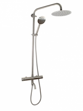 Coloana de dus Mixxus TMO-009-J, 120 cm baterie si para, monocomanda, furtun flexibil - Img 1