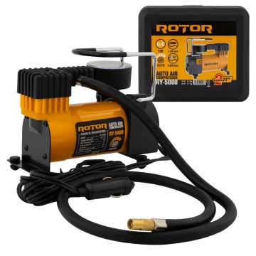 Compresor auto cu cutie de transport, 12V, 10 bar / 150 psi, 30 L/min ROTOR RY-5080