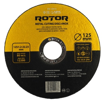 Disc abraziv pentru metal+inox ROTOR 125*1,2*22,23 set 10 - Img 2