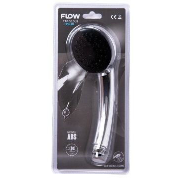 FPD-1B Cap de duș negru ABS, FLOW