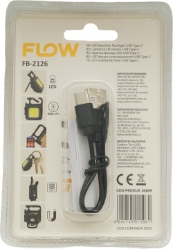Lanternă LED tip breloc cu magnet și desfăcător FLOW FB-2126 - Img 7