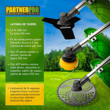 Motocoasa benzina PartnerPro PPA-56, 2T, 5.8 CP, 10000 rpm - Img 6