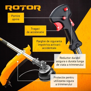 Motocoasa pe benzina R5500 ROTOR 4.7 CP , 5500 Watti - Img 5