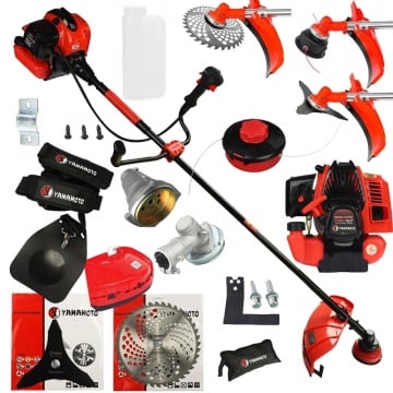 Motocoasă pe benzină YAMAMOTO YBC-57 – 6 CP, 2T, 52 cm³, 10.000 rpm, Ham dublu inclus - Img 1