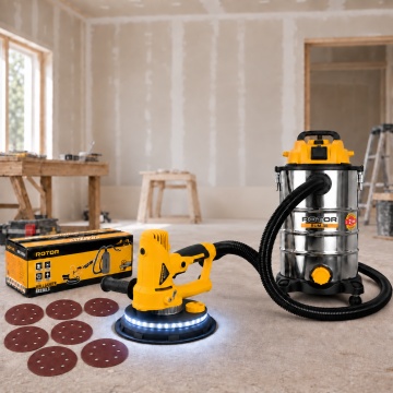 Pachet Slefuitor Pereti RG-S180, 1750 rpm, 750W, disc 225mm, 800-1750 rot/min + Aspirator Umed Uscat ROTOR RUM-30, 30L, 1400W, 21 kPa, filtru HEPA
