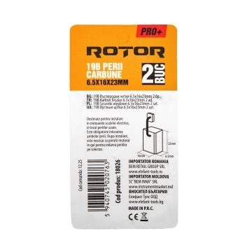 Perii de carbune ROTOR 19B pentru flex 230, 6.5 x 16 x 23 mm, set 2 bucati - Img 2