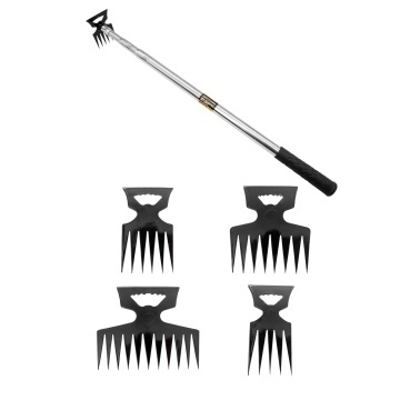 Set sapă telescopică multifuncțională cu 4 capete (11, 8, 6, 5 dinți) ROTOR RST-5.11