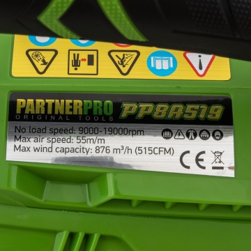 Suflanta pe acumulator PARTNERPRO PP8A519 , 2x20V 4Ah, 1 incarcator dublu, 9000-19000 RPM, 55 m/s - Img 9