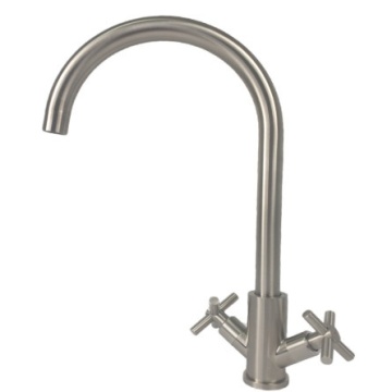 Baterie bucatarie MIXXUS DVE-011 din otel inoxidabil, Dubla comanda, Racorduri incluse - Img 3
