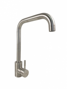 Baterie bucatarie MIXXUS SUS-011-G din otel inoxidabil, Monocomanda, Racorduri incluse - Img 1