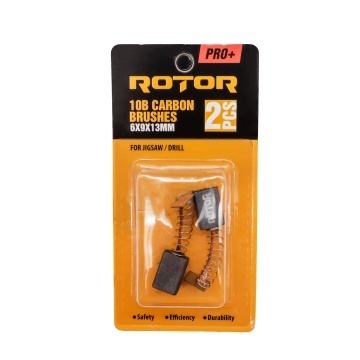 Perii de carbune ROTOR 10B pentru fierastrau pendular / bormasina, 6 x 9 x 13 mm, set 2 bucati - Img 3